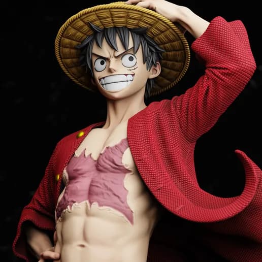 ☠️ فیگور لوفی (Luffy) – ارتفاع ۳۲ سانتی‌متر | جنس PLA+ | کاپیتان افسانه‌ای دزدان دریایی کلاه‌حصیری — تصویر ۳