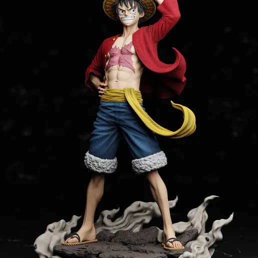 ☠️ فیگور لوفی (Luffy) – ارتفاع ۳۲ سانتی‌متر | جنس PLA+ | کاپیتان افسانه‌ای دزدان دریایی کلاه‌حصیری — تصویر ۴