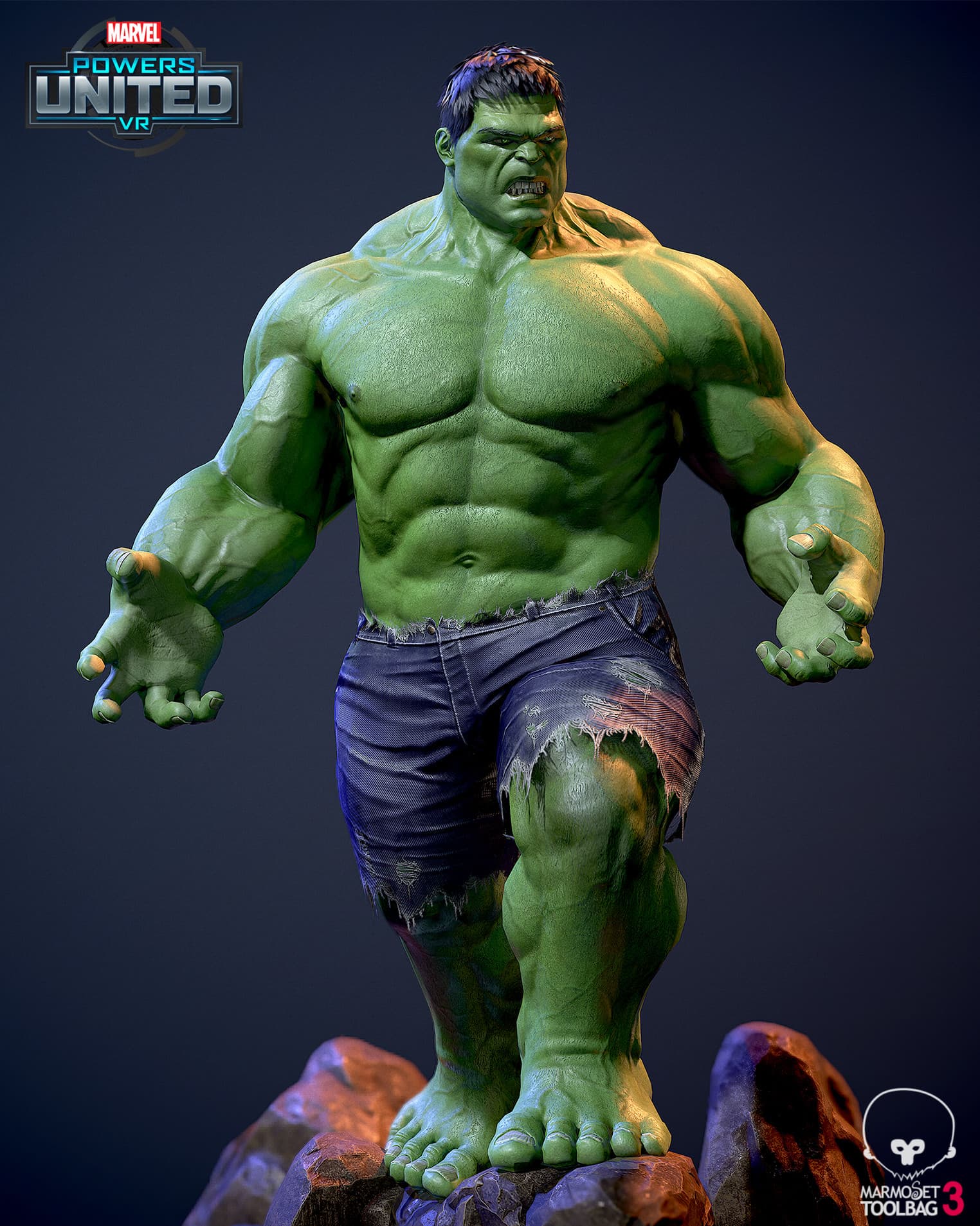💥 فیگور هالک | Hulk – قدرت خالص مارول روی شلف شما | ارتفاع 26 سانتی‌متر | جنس PLA+ — تصویر ۳