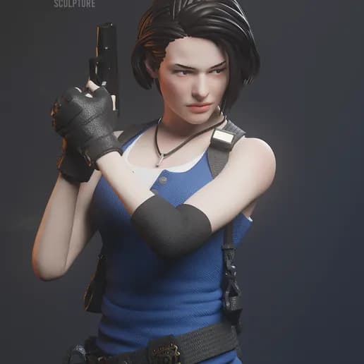 🧤 فیگور Jill Valentine از مجموعه Resident Evil | ارتفاع ۲۸ سانتیمتر | جنس PLA+ — تصویر ۱۱