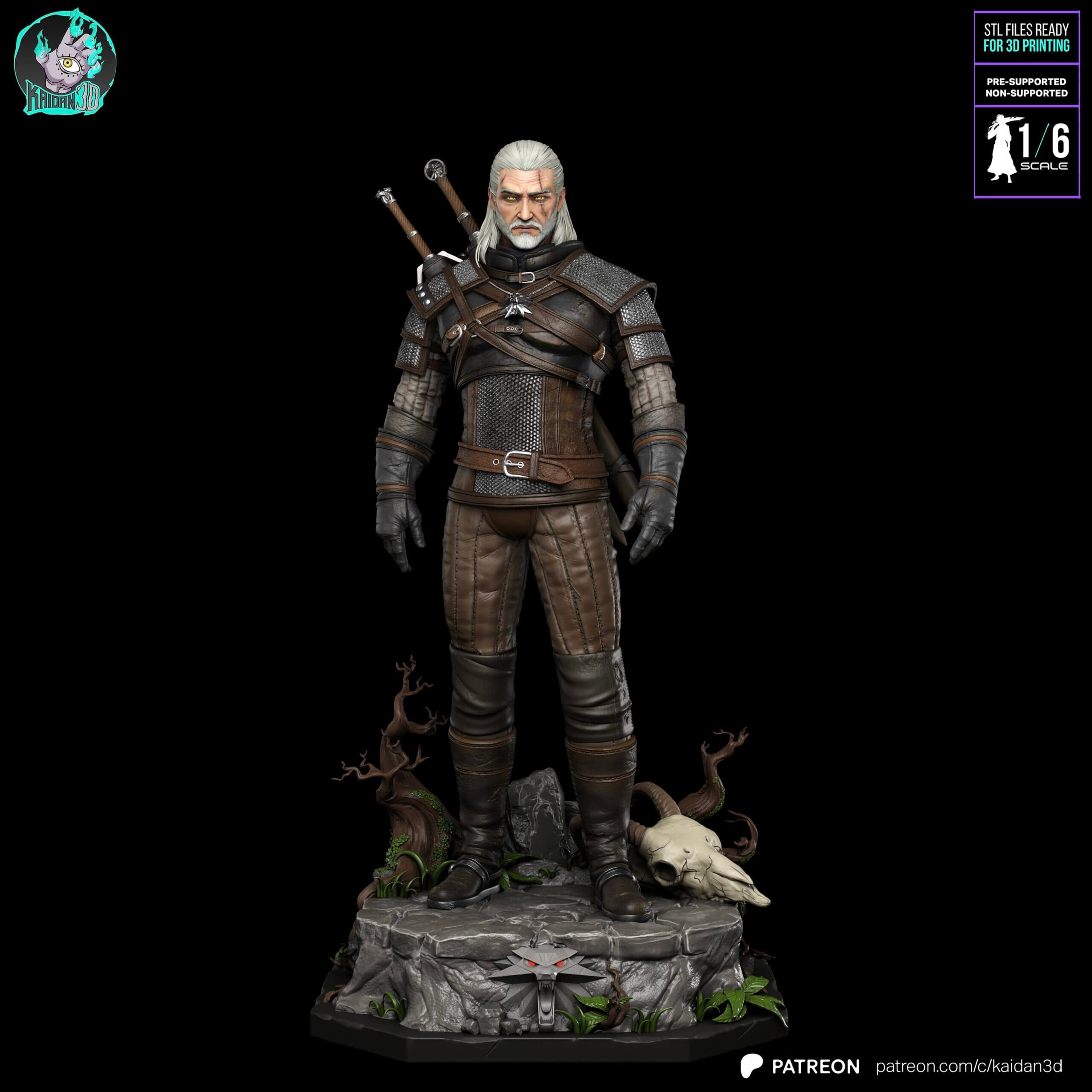 🎮 فیگور The Witcher 3 – ارتفاع ۳۲ سانتی‌متر | جنس PLA+ — تصویر ۴