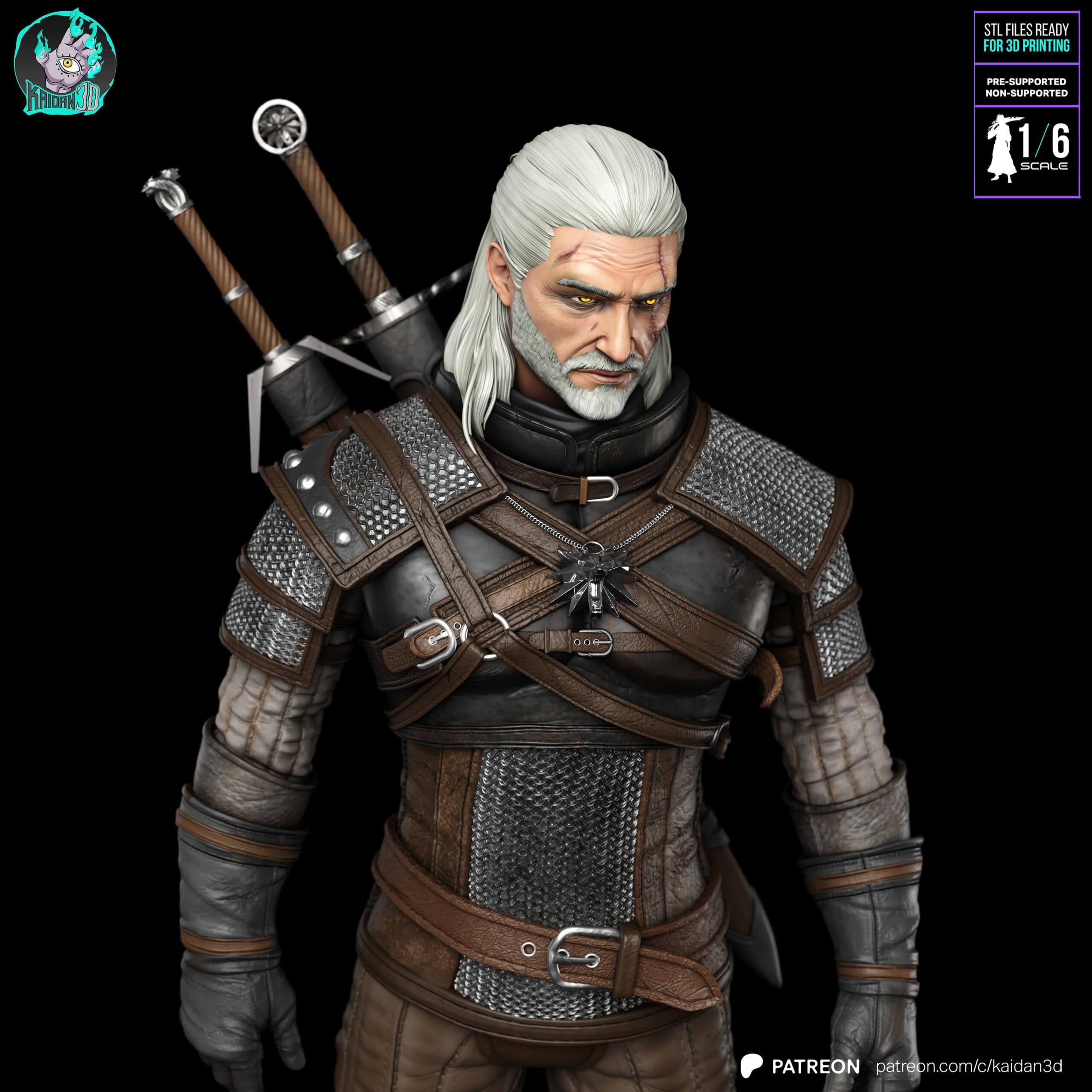 🎮 فیگور The Witcher 3 – ارتفاع ۳۲ سانتی‌متر | جنس PLA+ — تصویر ۵