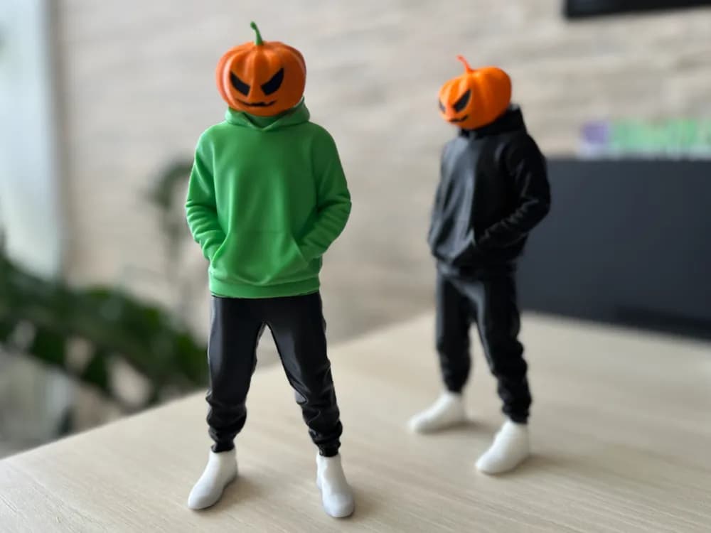 🎃 فیگور پمپکین هد (Pumpkin Head Figure) | ارتفاع ۲۷ سانتی‌متر | جنس PLA+ — تصویر ۹