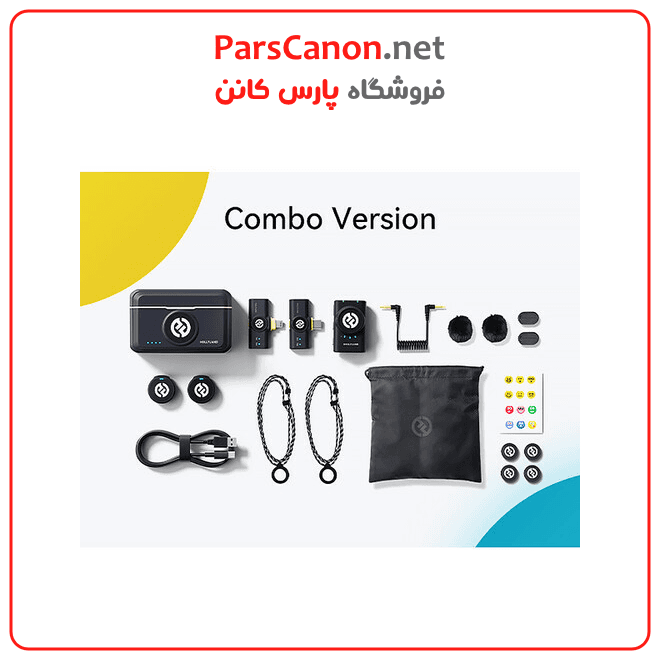 میکروفون بی‌سیم هالی لند لارک Hollyland LARK M2 مدل Hollyland LARK M2 DUO 2-Person Wireless Combo Microphone System (2.4 GHz, Shine Charcoal) — تصویر ۳