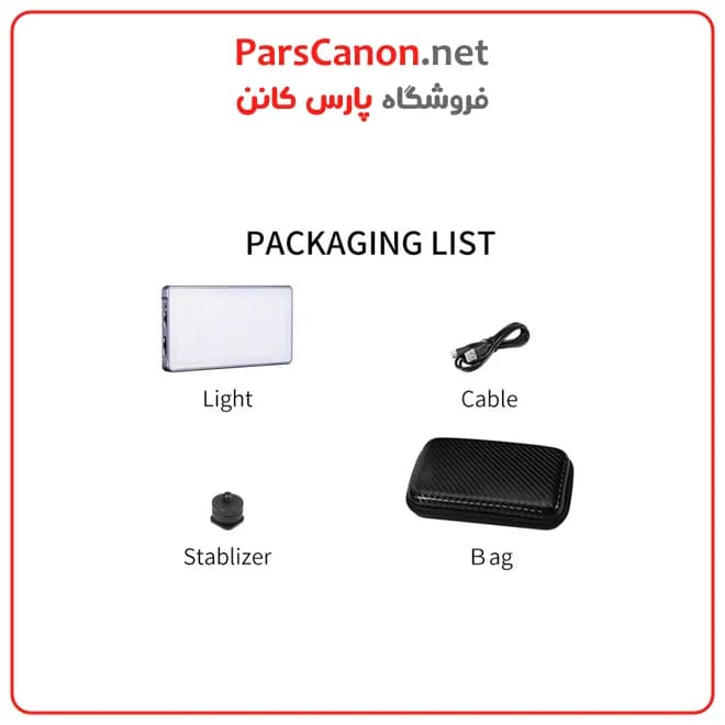 نور ثابت ال ای دی نایس فتو TC-158RGB مدل NiceFoto TC-158RGB.W RGB LED video light — تصویر ۵