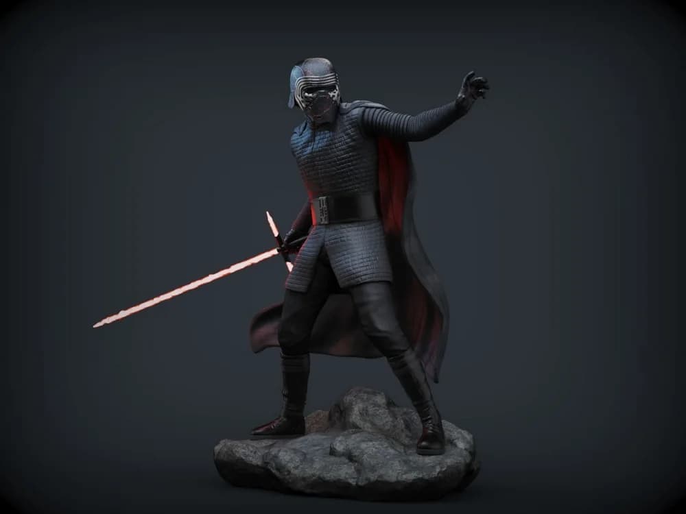 ⚔️ فیگور کایلو رن (Kylo Ren) | Star Wars | ارتفاع ۲۵ سانتی‌متر | جنس PLA+ — تصویر ۶