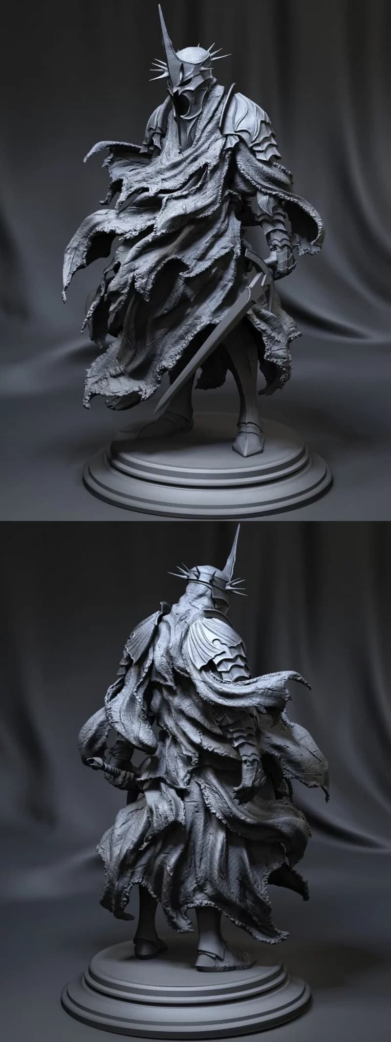 🗡️ فیگور Witch-King of Angmar | ارباب حلقه‌‌ها | ارتفاع ۴۰ سانتی‌متر | جنس PLA+ — تصویر ۸