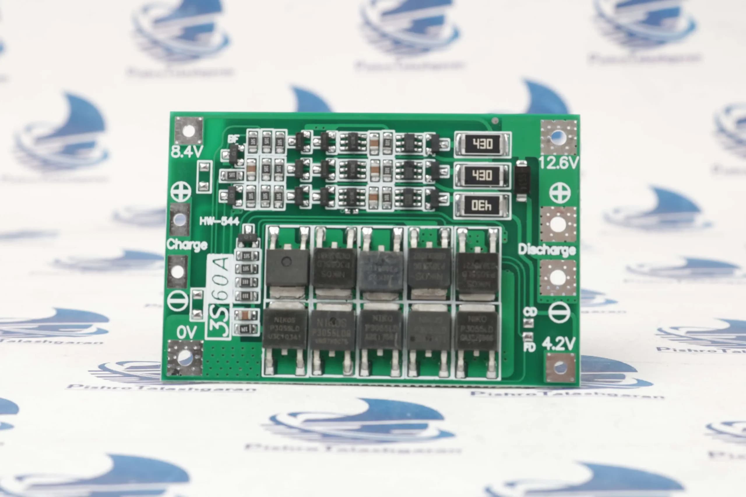 ماژول محافظ شارژ باتری لیتیومی 3 سل 60 آمپر — تصویر ۴