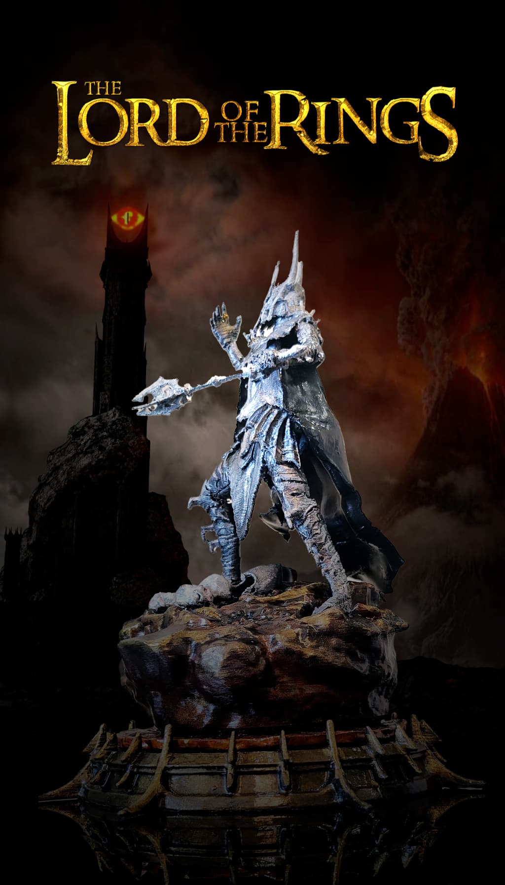 🐉 فیگور سائورون (Sauron) | Lord of the Rings | ارتفاع 26 سانتی‌متر | +PLA — تصویر ۳