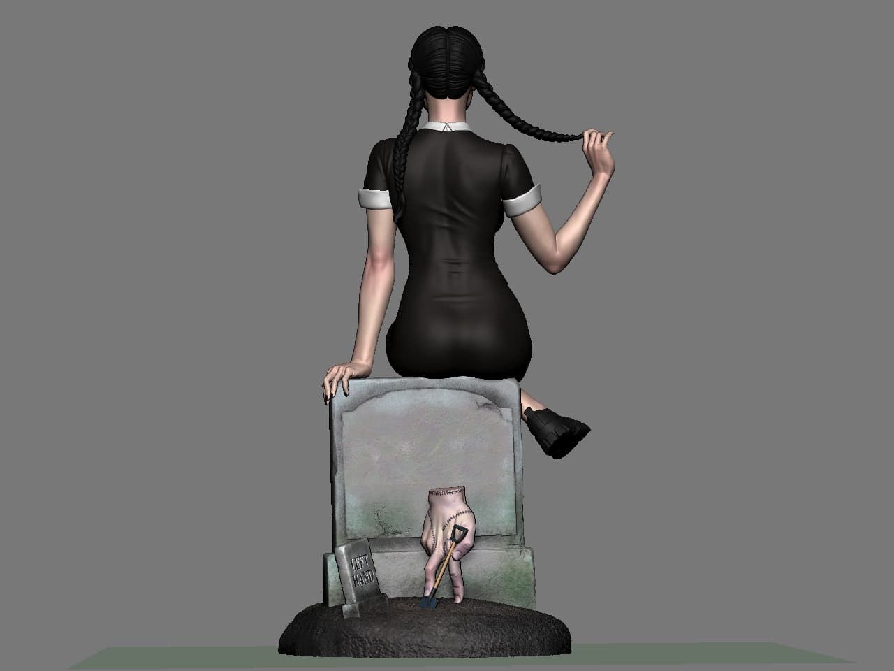 🕸️ فیگور وندزدی آدامز (Wednesday Addams) | The Addams Family | ارتفاع 15 سانتیمتر | +PLA — تصویر ۴