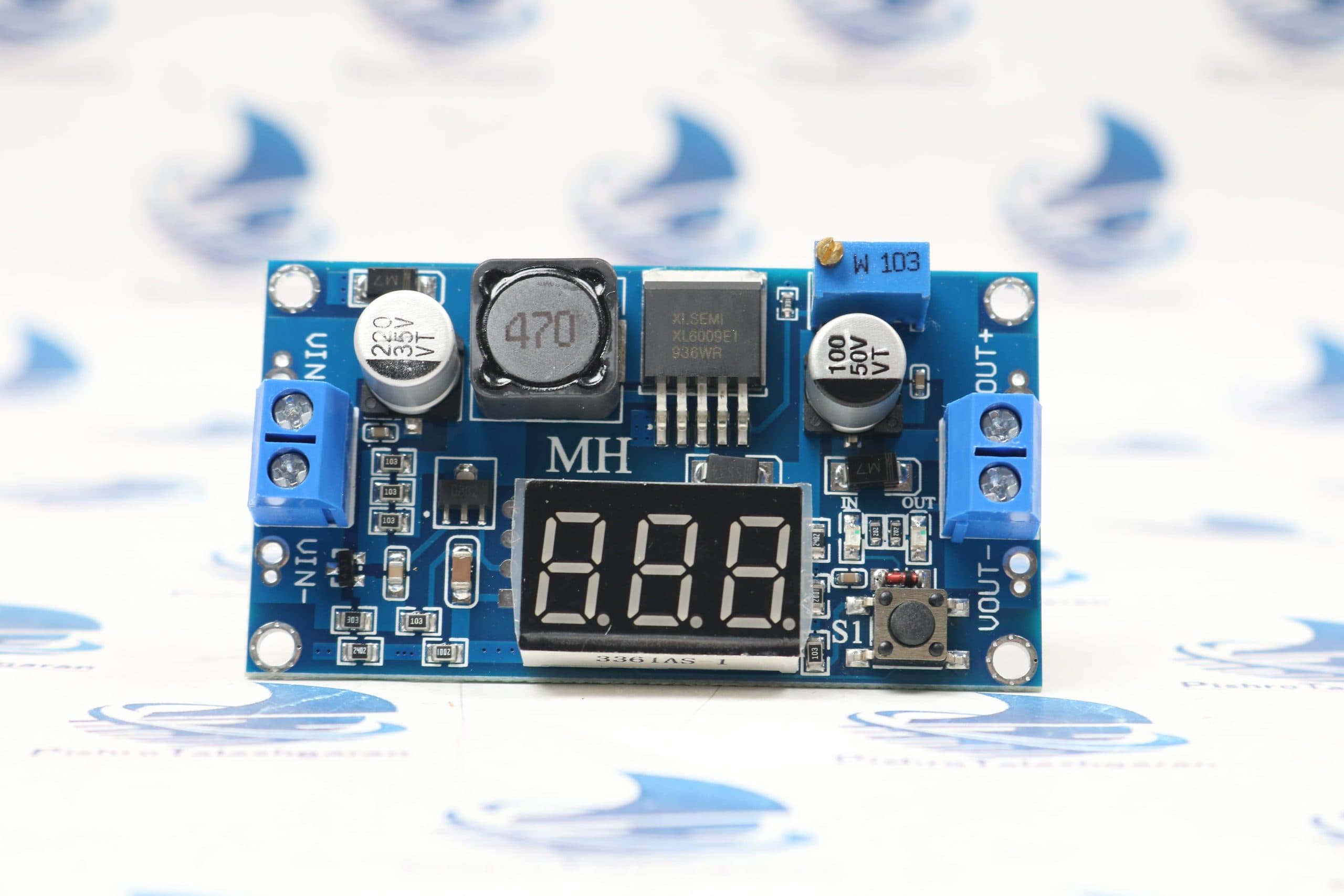 ماژول رگولاتور DC به DC افزاینده XL6009/LM2577 با نمایشگر ولتاژ