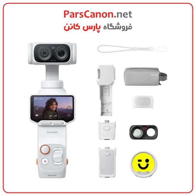 دوربین اکشن اینستا 360 Luna Ultra کریتور رنگ سفید مدل Insta360 Luna Ultra Creator Bundle (Stellar White)