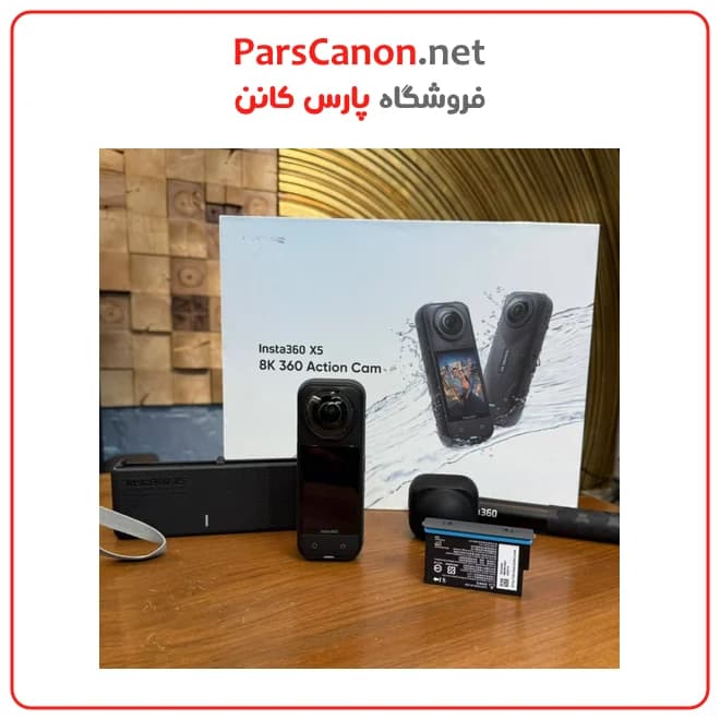 دوربین اکشن x5 اینستا 360 دست دوم مدل Insta360 X5 360 Action Camera Essentials Bundle — تصویر ۲