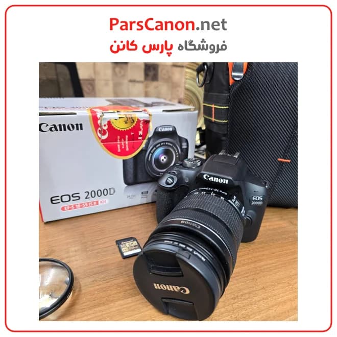 دوربین کانن دست دوم مدل Canon EOS 2000D stock به همراه لنز EF-S 18-135mm Lens