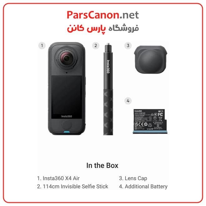 دوربین اکشن Insta360 X4 Air Starter Bundle (Black) — تصویر ۶