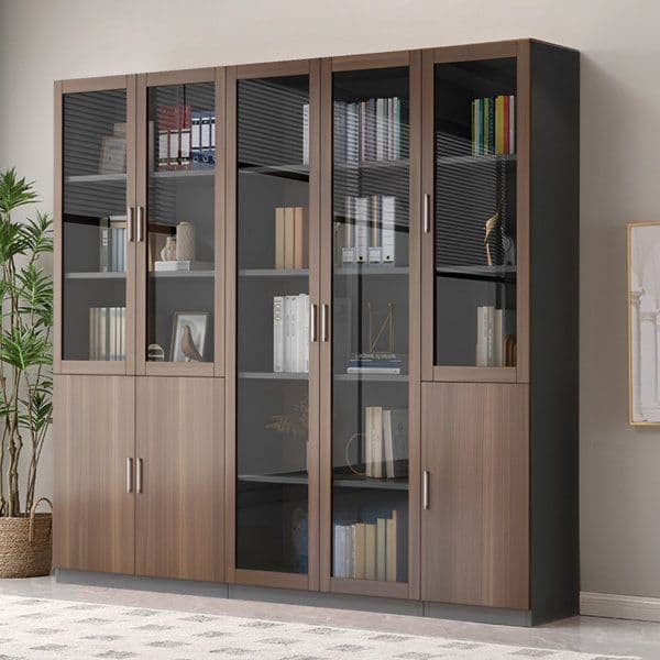 کمد و کتابخانه دربدار و درب شیشهای MDF | سفارش مستقیم از تولیدی آریو کابین — تصویر ۱۱