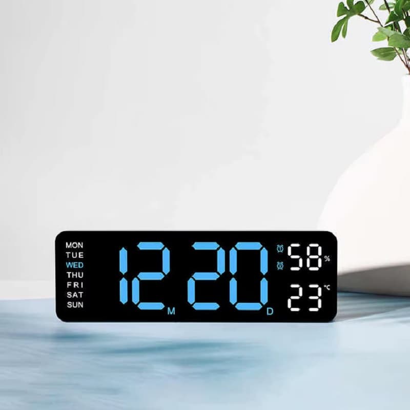 ساعت دیجیتال LED دیواری و رومیزی مدل 5503 با دماسنج و رطوبت سنج — تصویر ۶