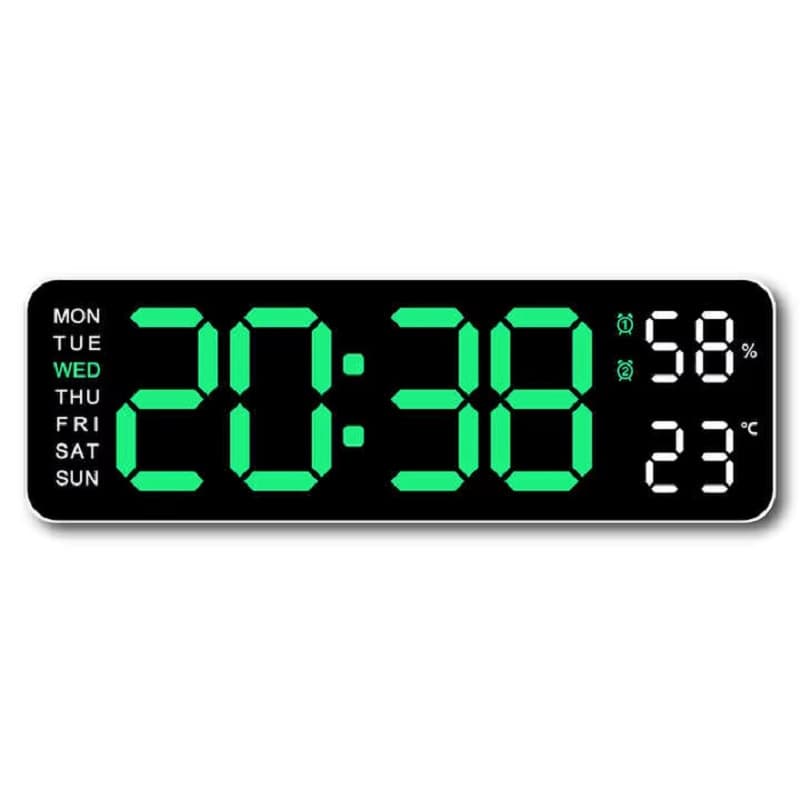 ساعت دیجیتال LED دیواری و رومیزی مدل 5503 با دماسنج و رطوبت سنج
