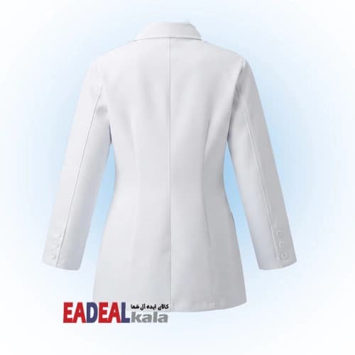 روپوش پزشکی کتی زنانه خضرا مدل پروانه کد 32431 — تصویر ۳