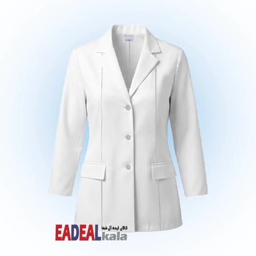روپوش پزشکی کتی زنانه خضرا مدل پروانه کد 32431