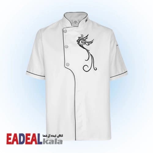 روپوش رستورانی خضرا مدل عرشیا سفید کد 46902 — تصویر ۸
