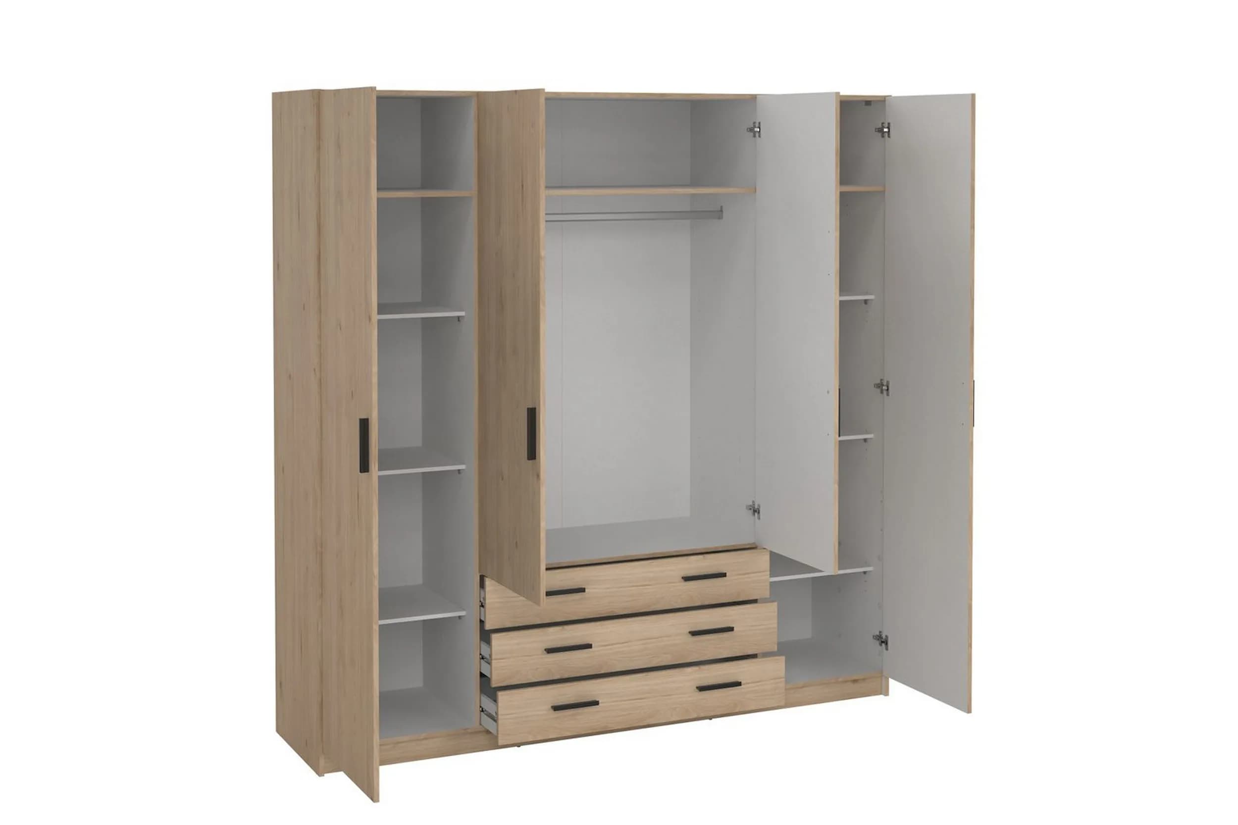 کمد دیواری آریو کابین پازلی با دراور و جای آویز لباس — تصویر ۳