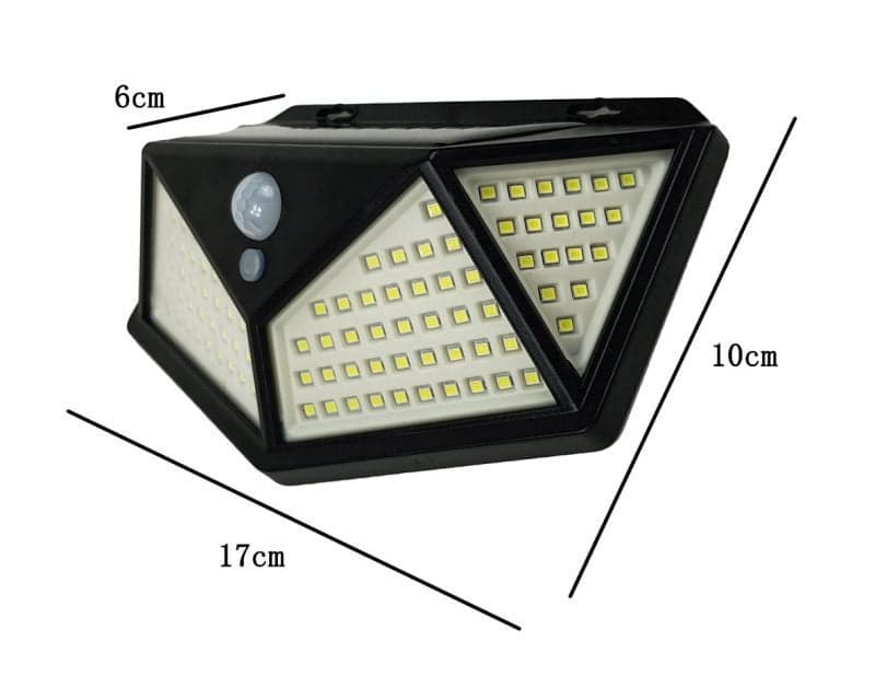 چراغ دیوارکوب خورشیدی سه حالته سنسوردار مدل BK-100 — تصویر ۸