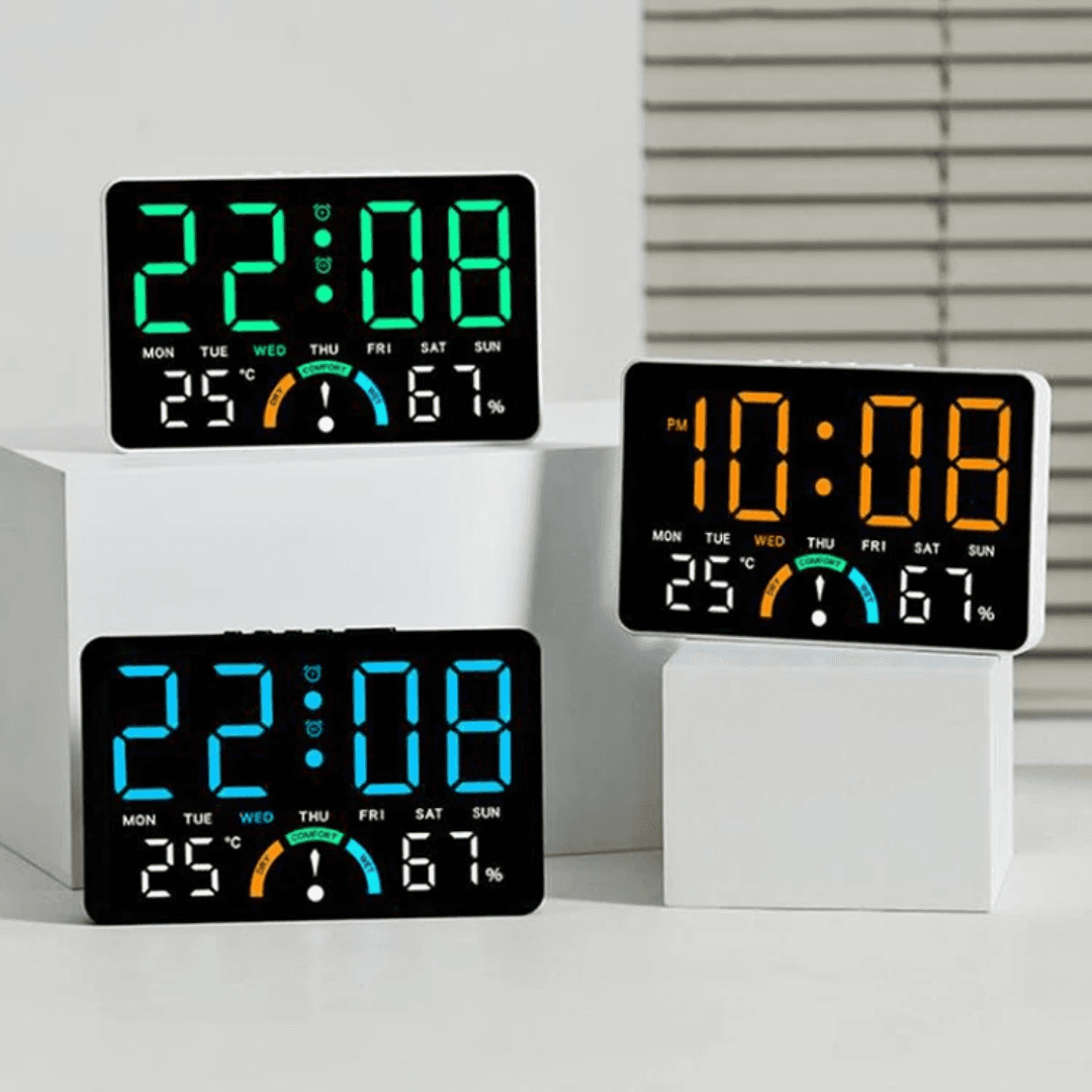 ساعت دیجیتال LED رومیزی و دیواری چندکاره مدل GH9007 — تصویر ۷