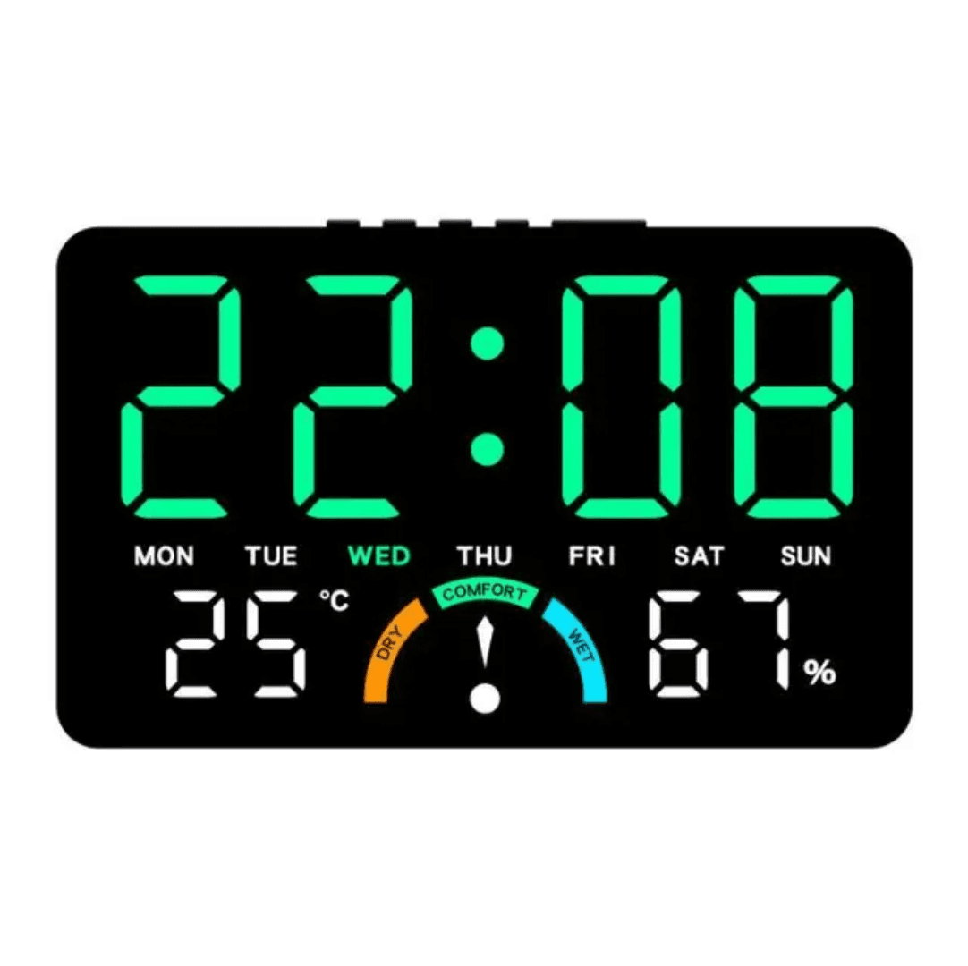 ساعت دیجیتال LED رومیزی و دیواری چندکاره مدل GH9007 — تصویر ۹