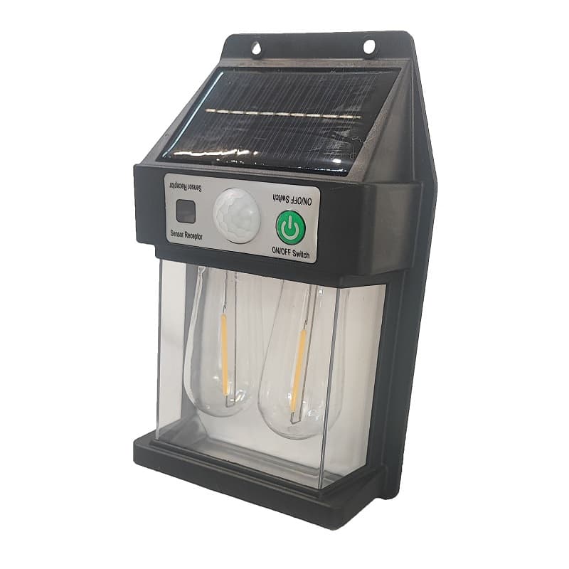 چراغ دیوارکوب خورشیدی دو لامپ مدل YX-777-2W — تصویر ۳