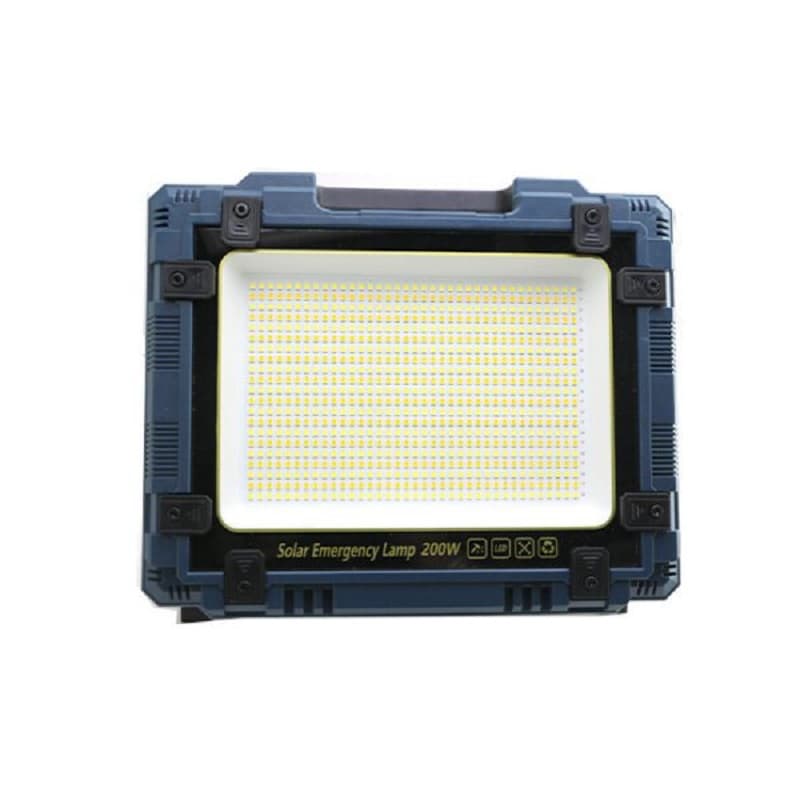 پروژکتور شارژی و خورشیدی پنل جدا(شش باتری) 200 وات مدل W8109-1 — تصویر ۳