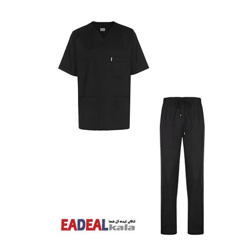 ست اسکراب مشکی مردانه خضرا کد 38026