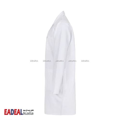 روپوش پزشکی مردانه دکمه فلزی خضرا کد 30300 — تصویر ۵