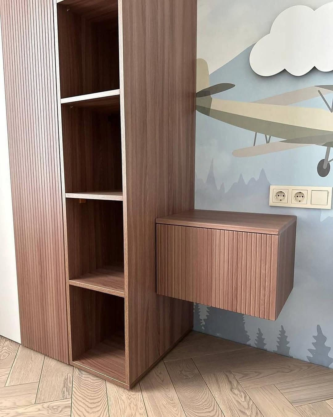کمد ترکیبی MDF سوپرمات با درب شیاردار وکیوم — تصویر ۵