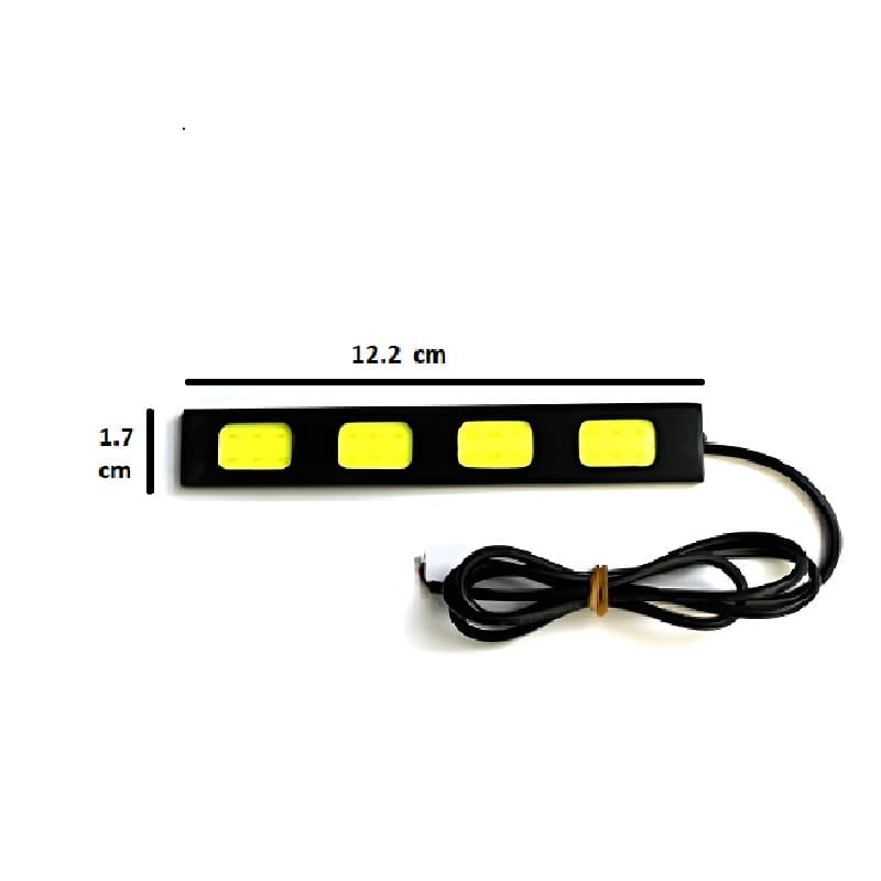 چراغ دیلایت خودرو چهار خانه مهتابی COB — تصویر ۴