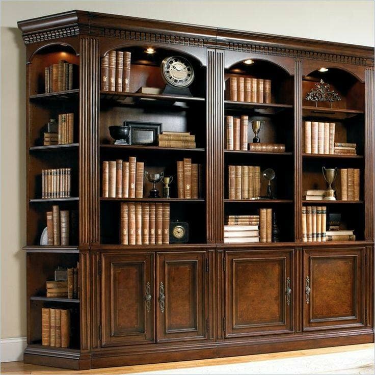 کتابخانه کلاسیک روکش ممبران طرح چوب