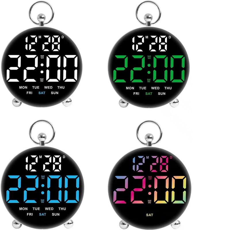 ساعت دیجیتال LED مدل GH8029 با آلارم دوگانه و نمایش تاریخ — تصویر ۵