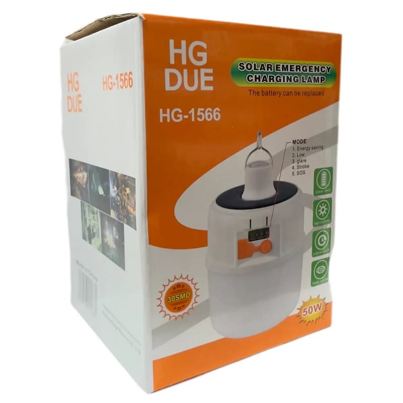 لامپ شارژی خورشیدی 50 وات HG-1566 — تصویر ۸