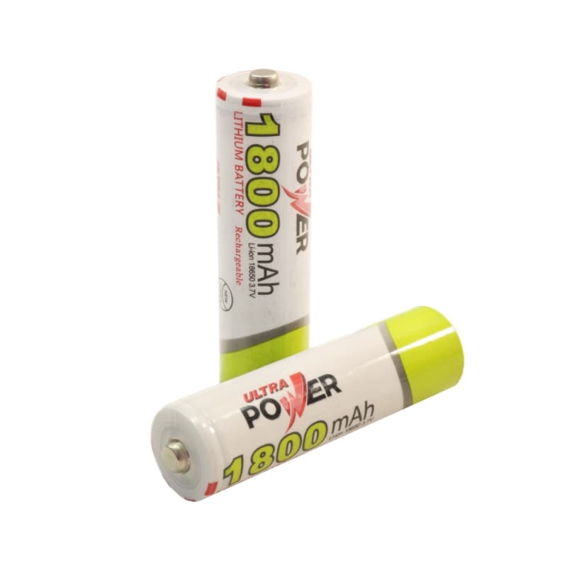 باتری لیتیوم یون 3.7v سایز 18650نوکدار 1800mAh مارک ULTRA POWER