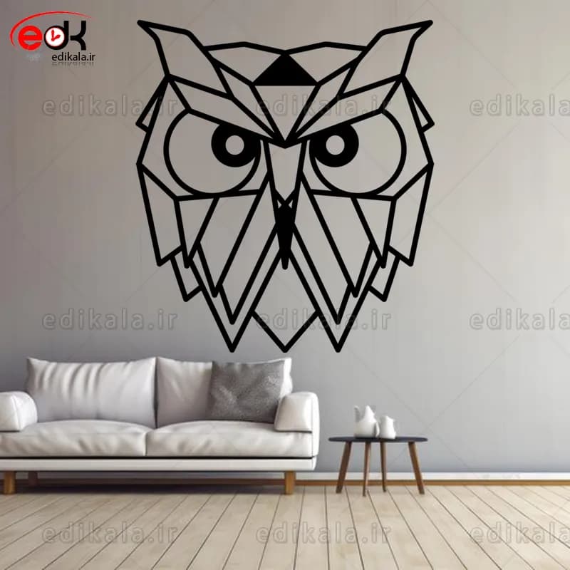 آینه دکوراتیو طرح جغد شماره 2 در پنج رنگ و ابعاد انتخابی+فایل کورل — تصویر ۷