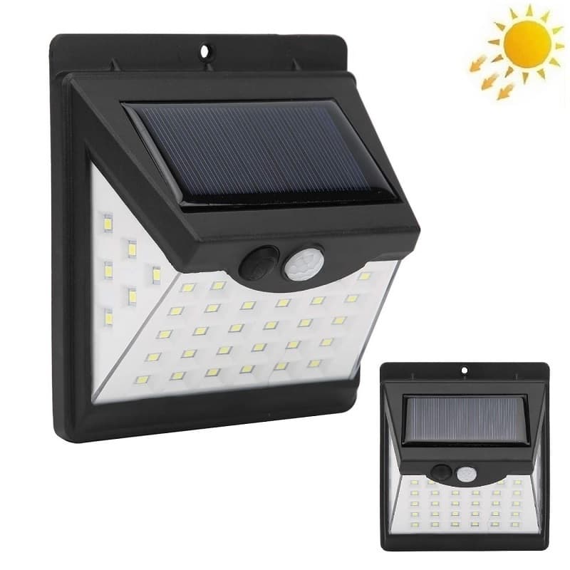 چراغ دیوارکوب خورشیدی سه جهته سنسوردار مدل t2866