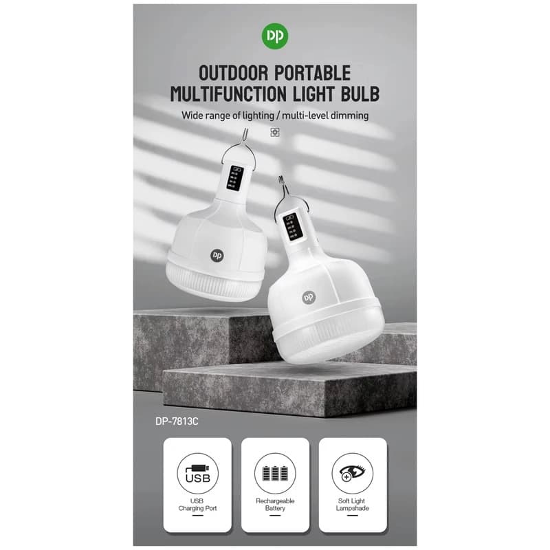 چراغ شارژی آویزی 38 وات مدل DP-7813C — تصویر ۴