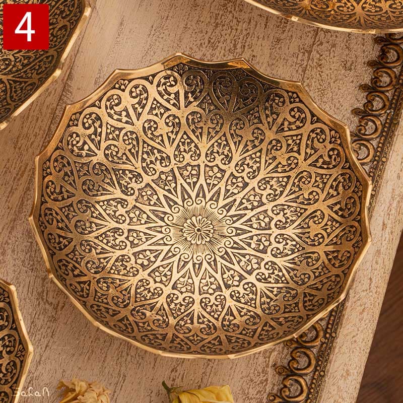 ست پذیرایی برنجی انتیک کد 316 — تصویر ۷