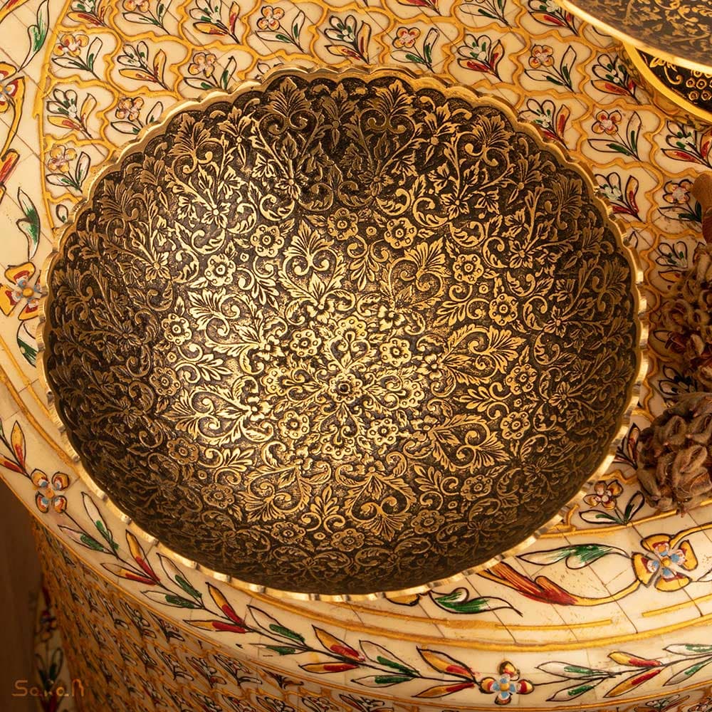 ست پذیرایی برنجی آنتیک کد 454 — تصویر ۳