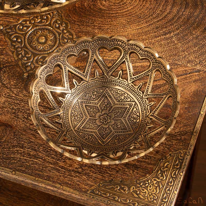 ست پذیرایی برنجی آنتیک کد 356 — تصویر ۴