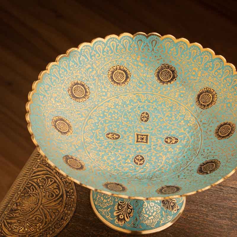 ست پذیرایی برنجی میناکاری کد 407 — تصویر ۳