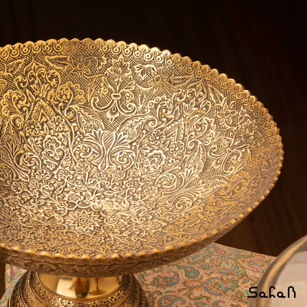 ست پذیرایی برنجی آنتیک کد 495 — تصویر ۳