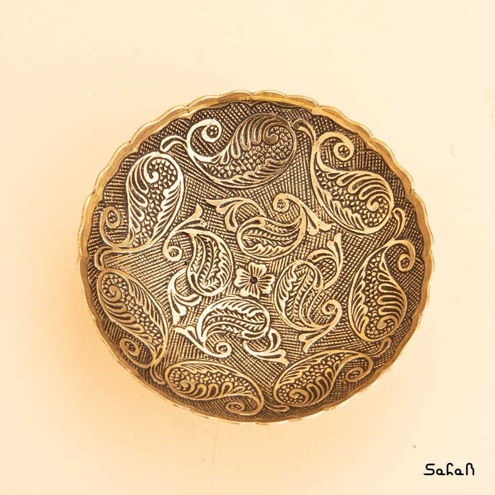 کاسه برنجی آنتیک مدل یاسمن — تصویر ۴