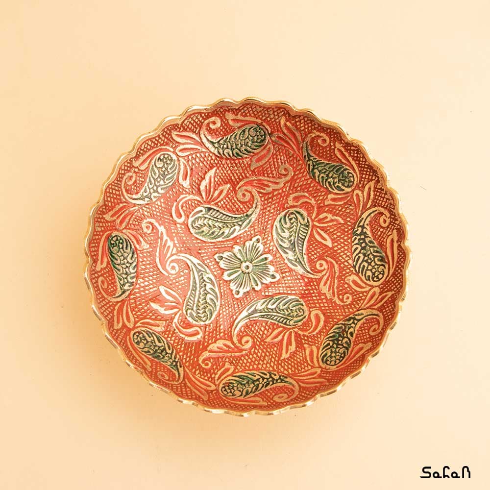کاسه برنجی آنتیک مدل یاسمن — تصویر ۸
