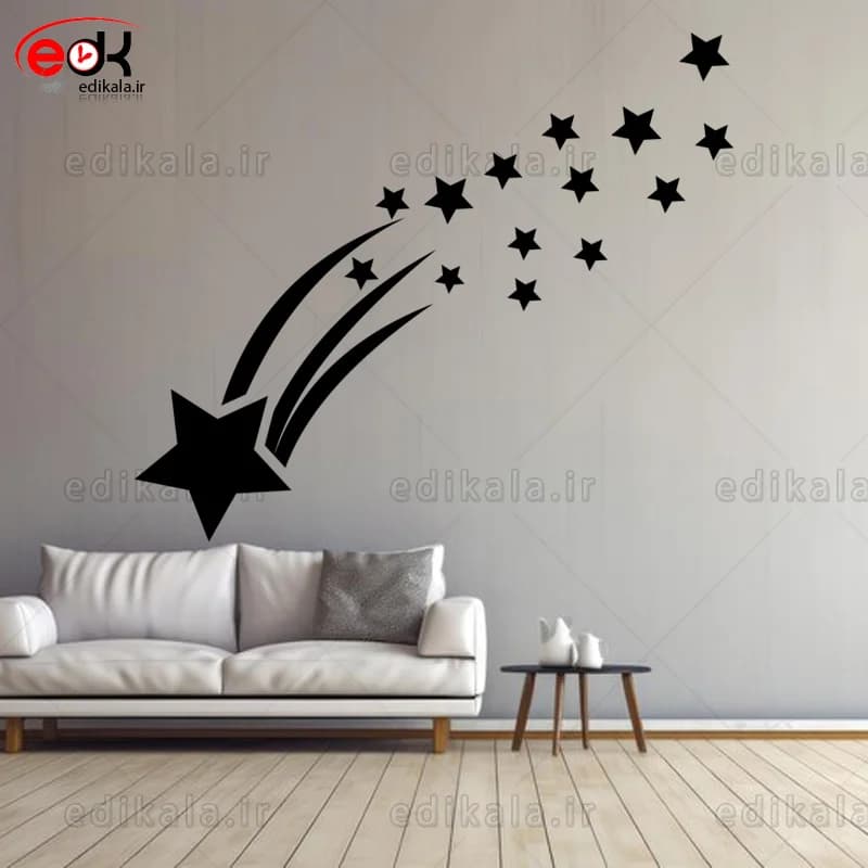 آینه دکوراتیو طرح ستاره دنباله دار شماره 1 در پنج رنگ و ابعاد انتخابی+فایل کورل